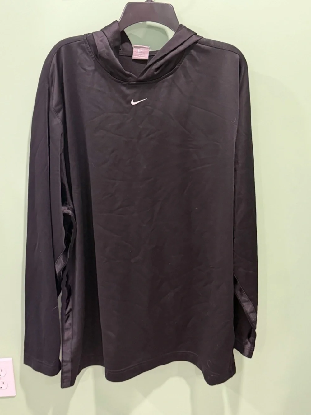 Nike Black Hoodie with White Swoosh Logo
